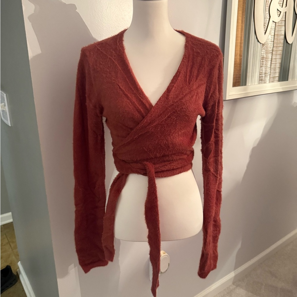 Lulu's Deep Red Knit Sweater
